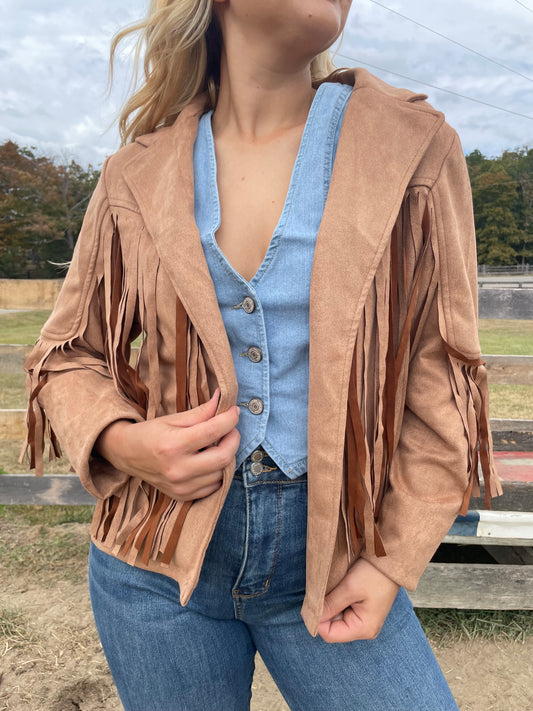 Fringe Jacket // Camel