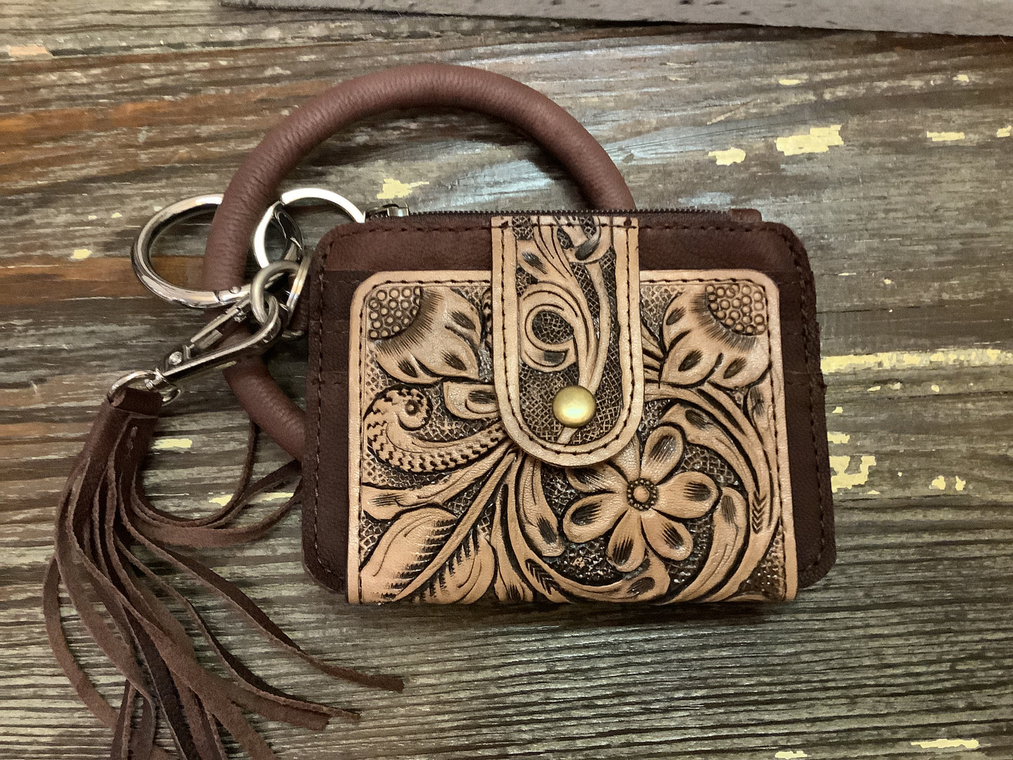 Tooled Wristlet Wallet