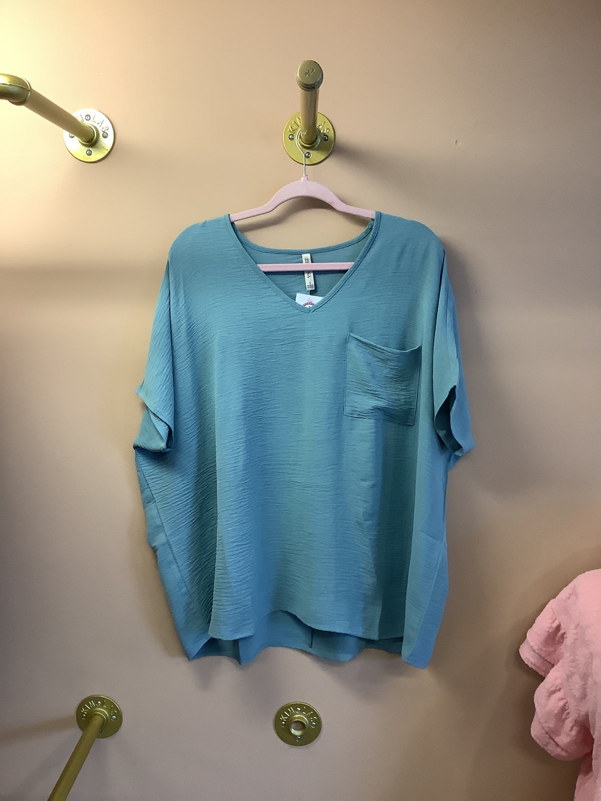 Oversized Dolman Sleeve Top // Turquoise