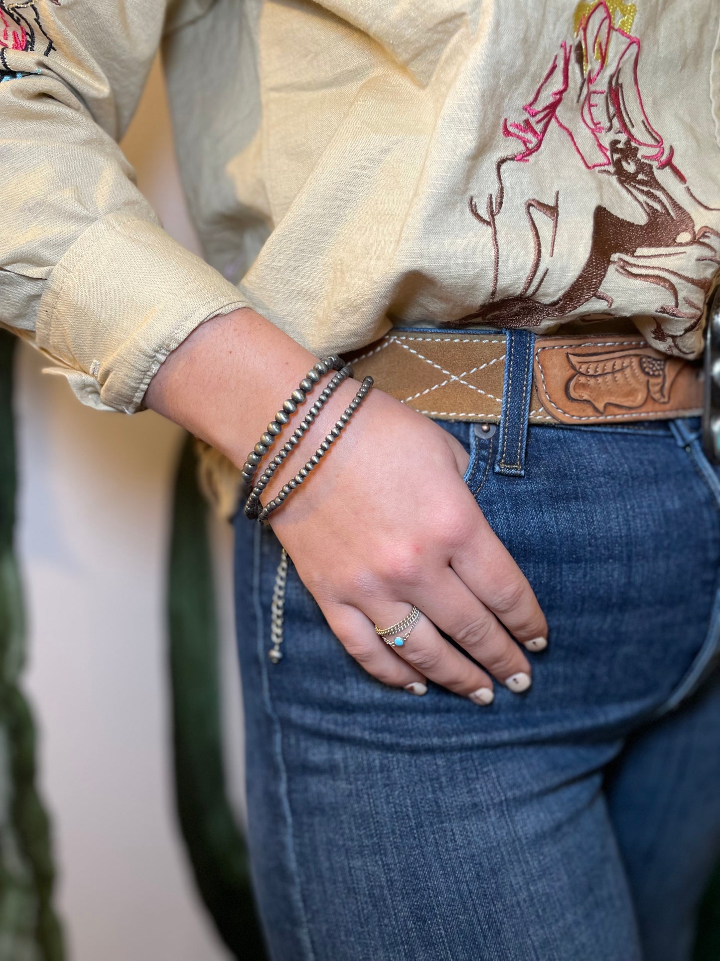 Three Strand Navajo Pearl Bracelet