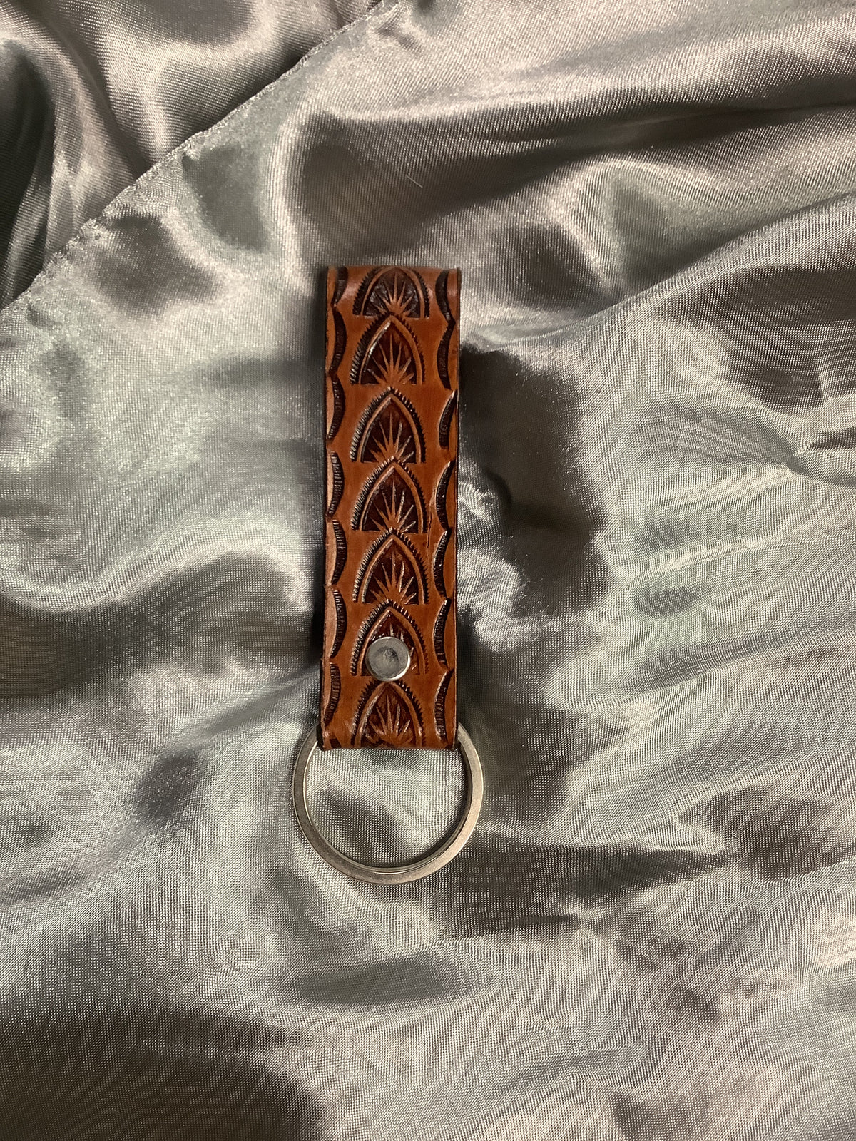 Bridle Patch Leather Keychain