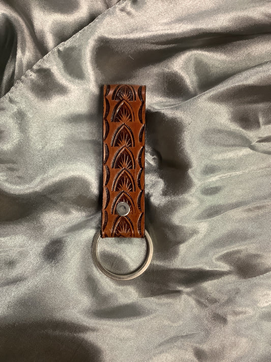 Bridle Patch Leather Keychain