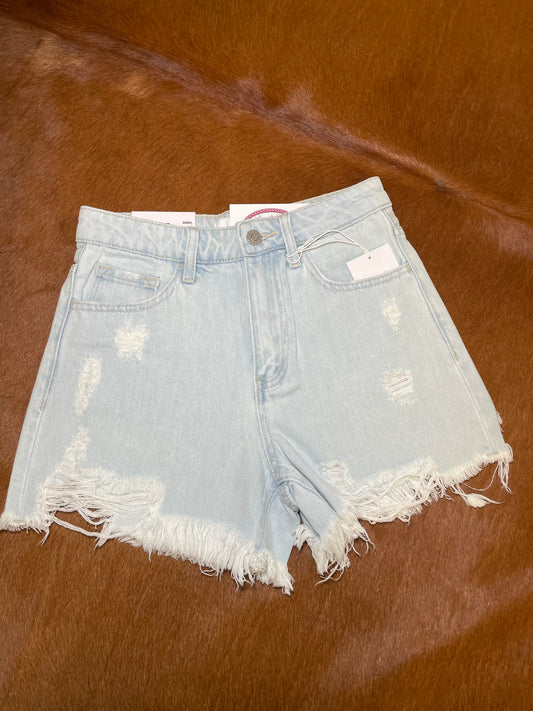 Vervet Distressed Mom Shorts