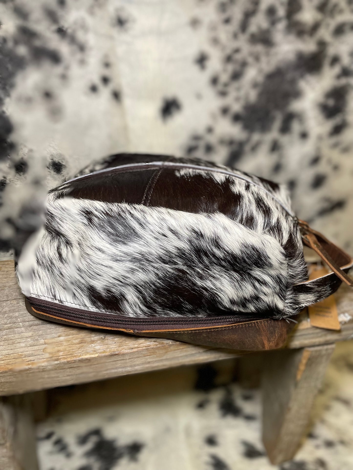 Colossal Cowhide Cosmetic Bag