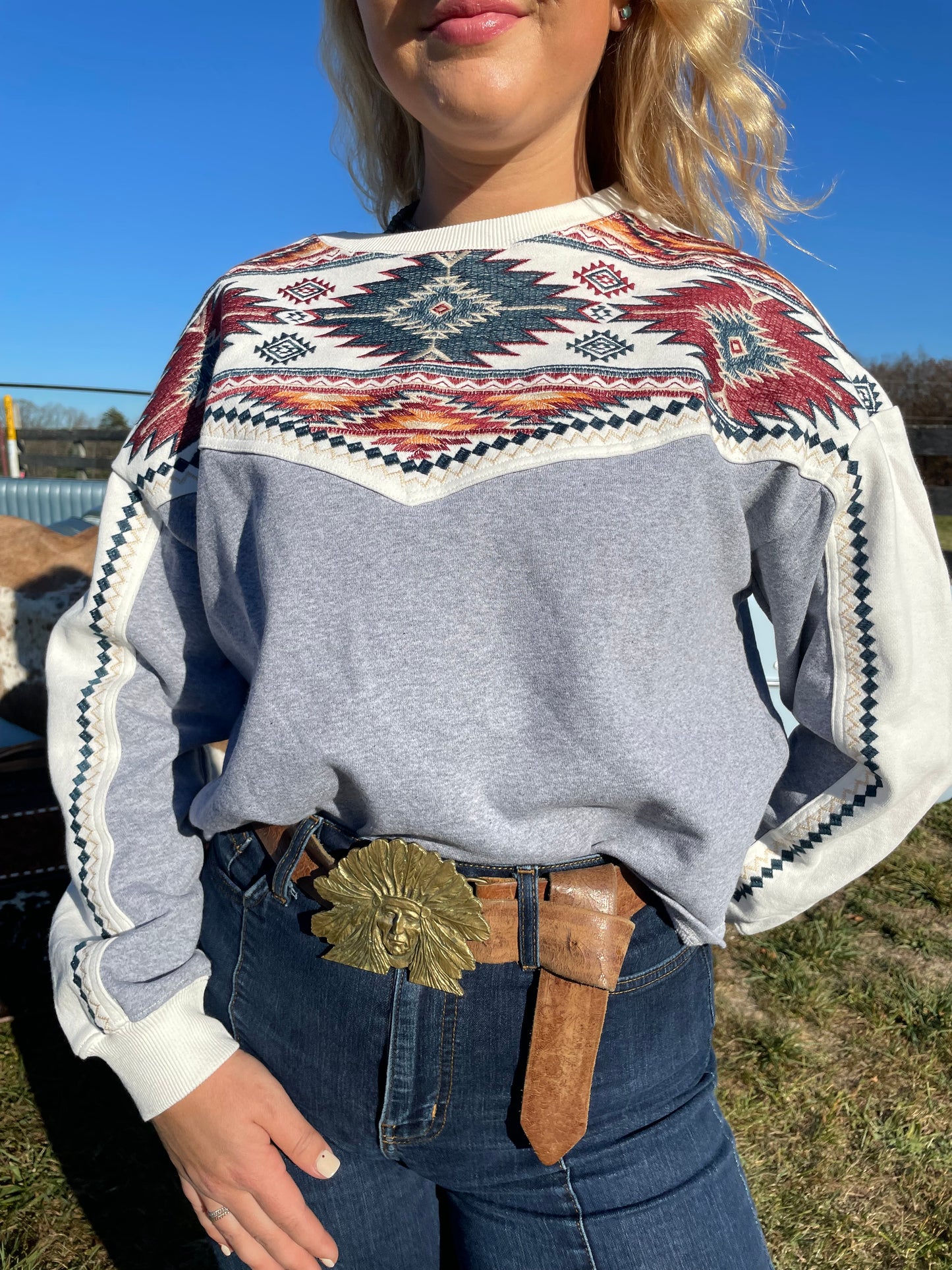 Way Out West Aztec Sweatshirt