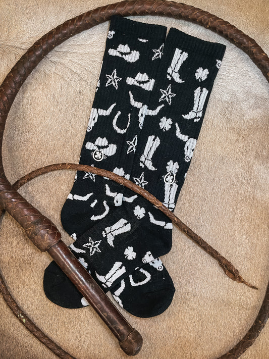 Lucky Chuck Get Western Socks