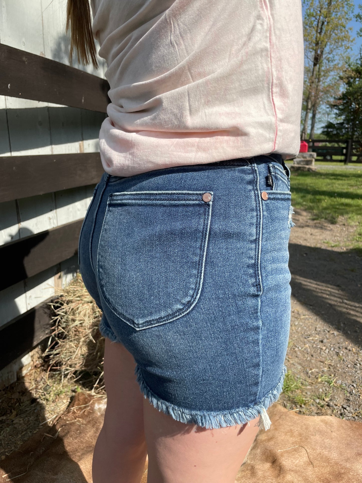 Judy Blue V-Front Denim Shorts