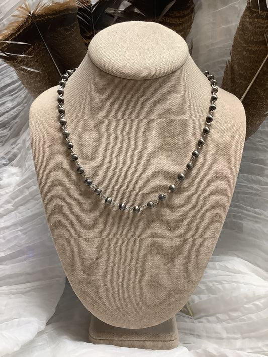 Chain Link Navajo Pearl Necklace