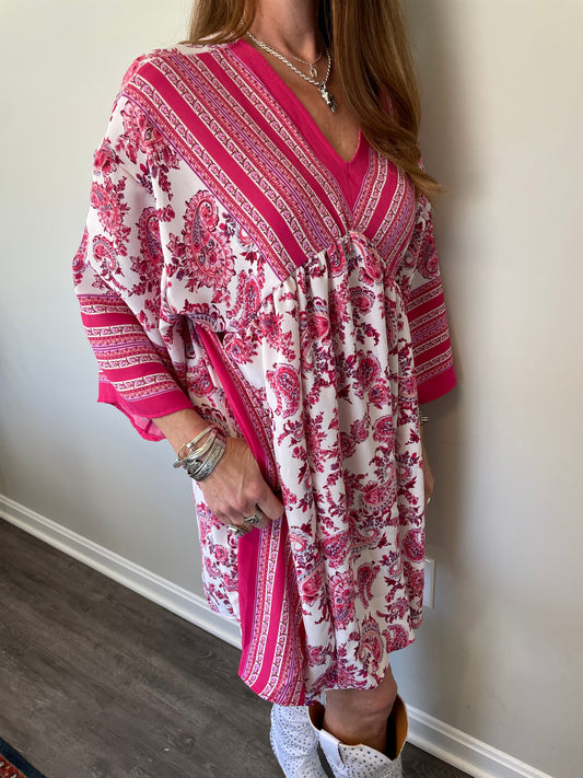 Boho Oversized Paisley Dress