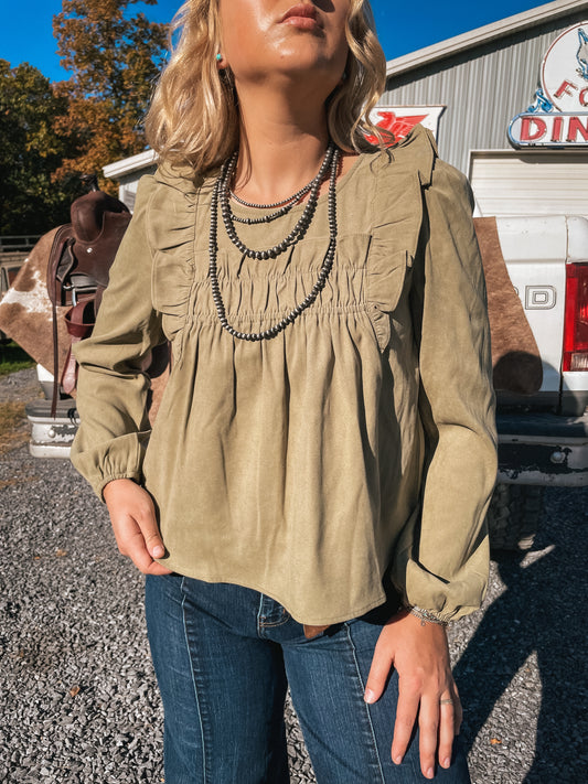 Sage Creek Ruffle Shoulder Top