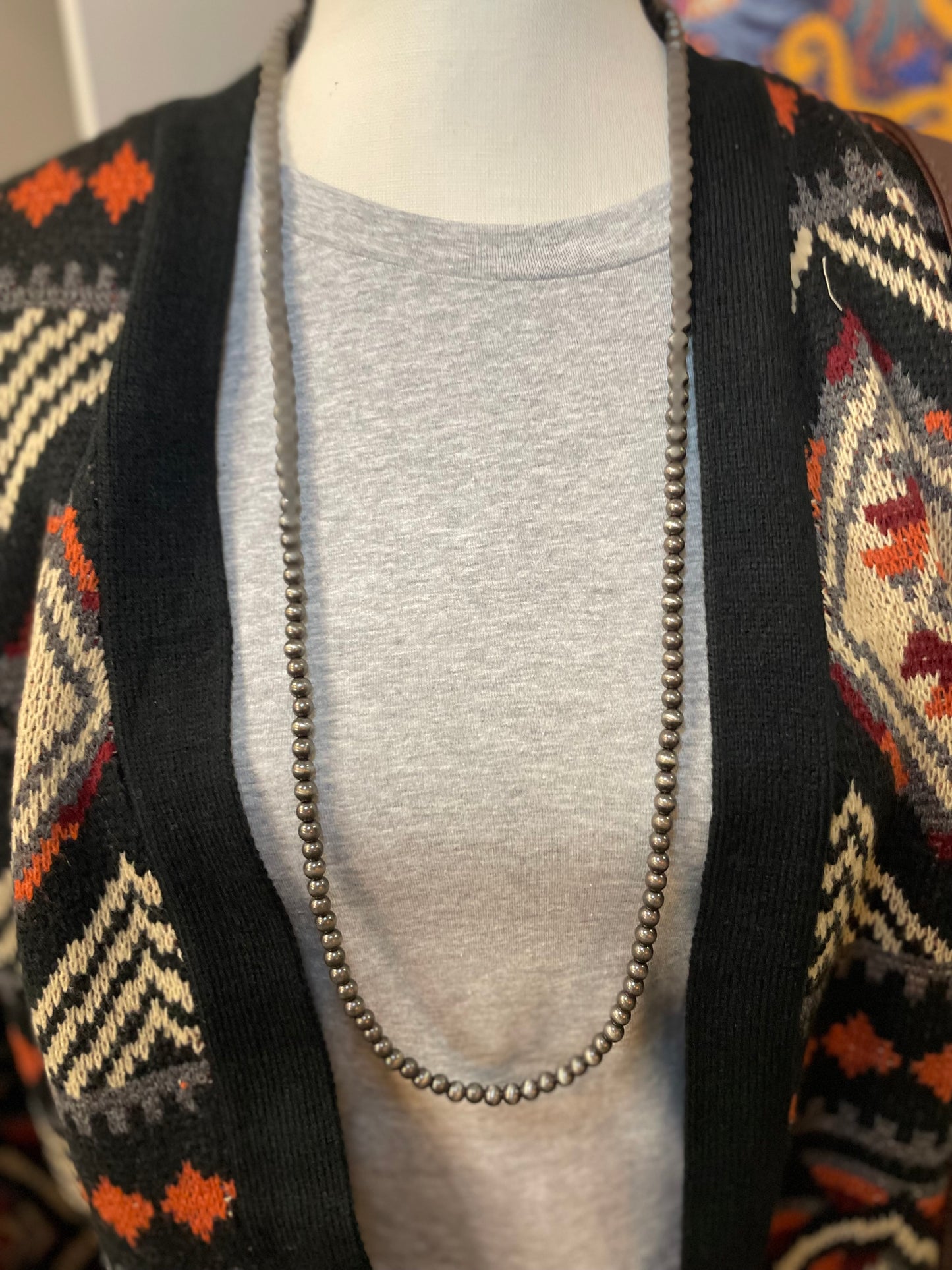 6 MM Extra Long Navajo Pearl Necklace