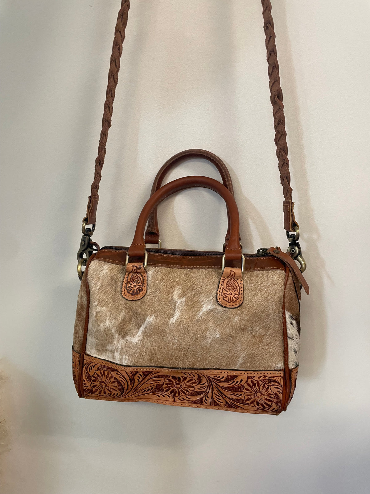 The Hadley Cowhide Mini Bag // Braided Strap