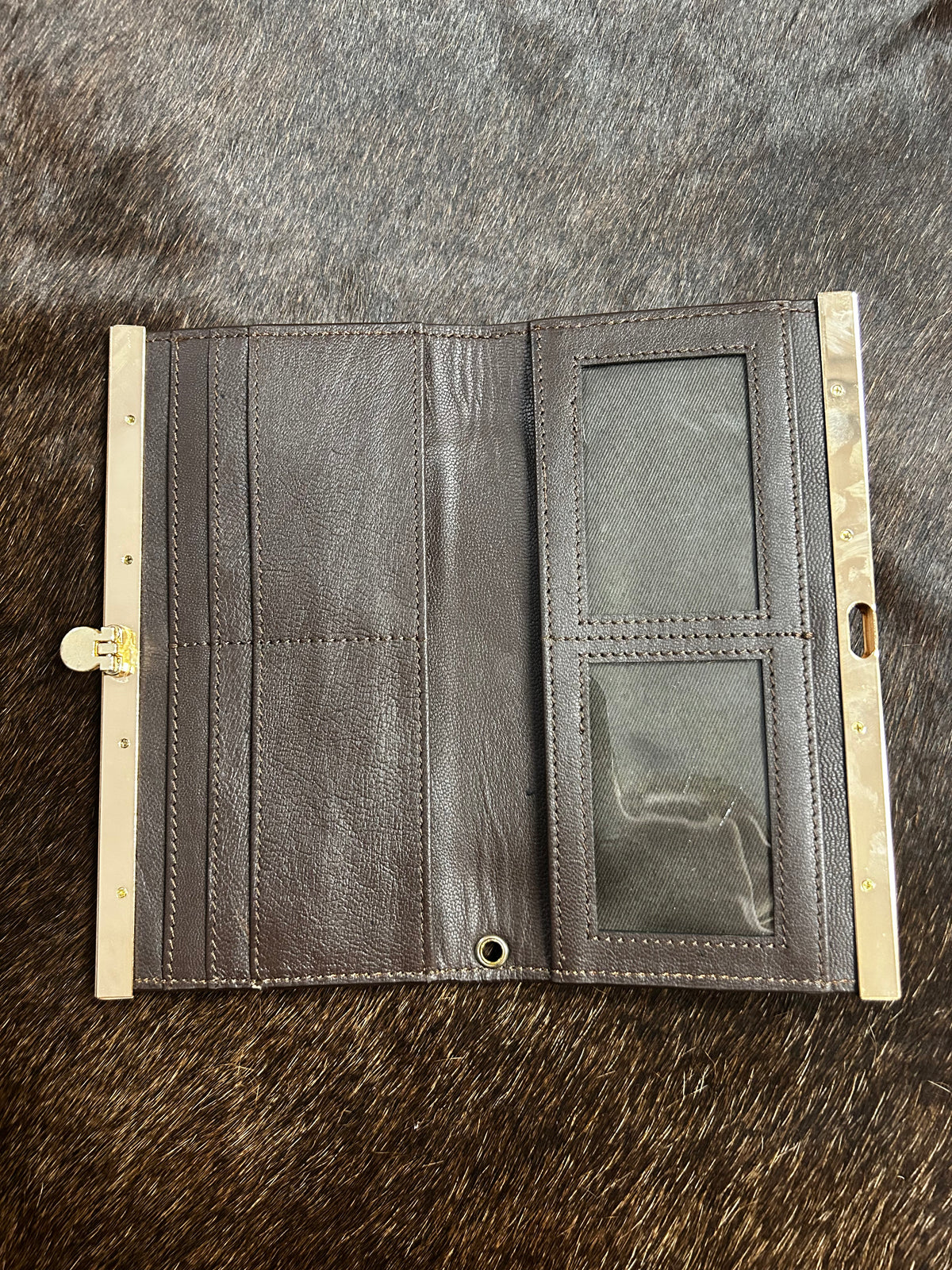 Floral Leather Card Wallet
