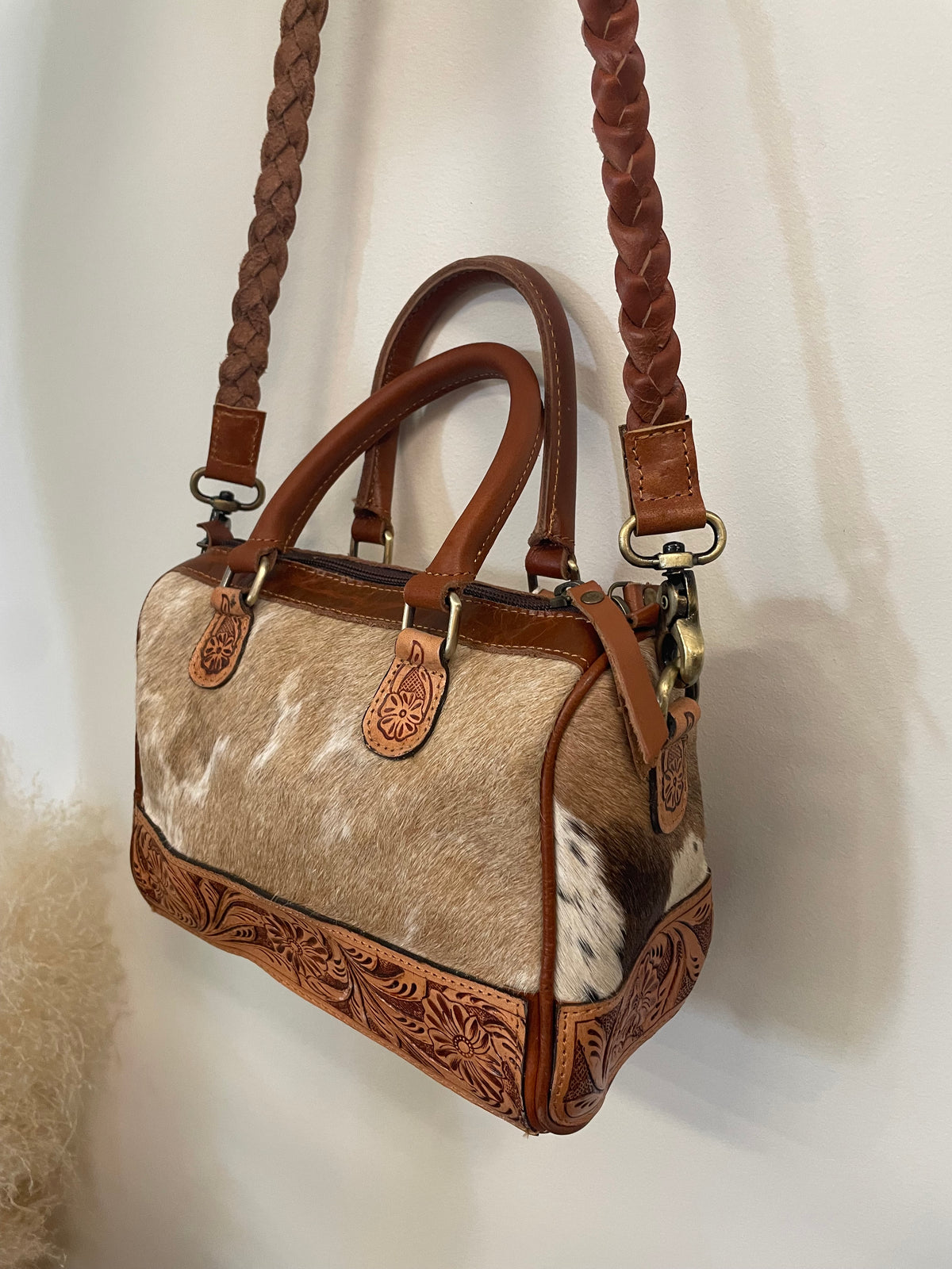 The Hadley Cowhide Mini Bag // Braided Strap