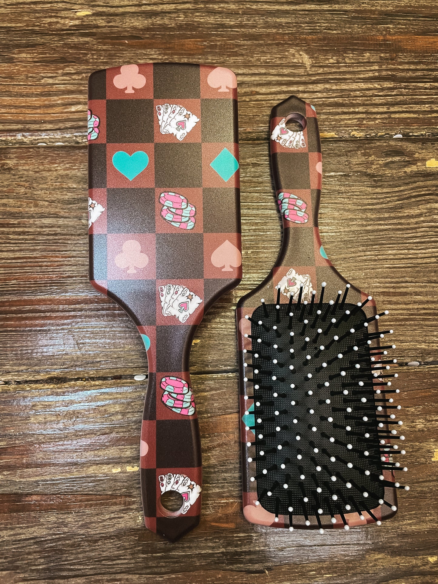 Western Paddle Hair Brush — Gambler