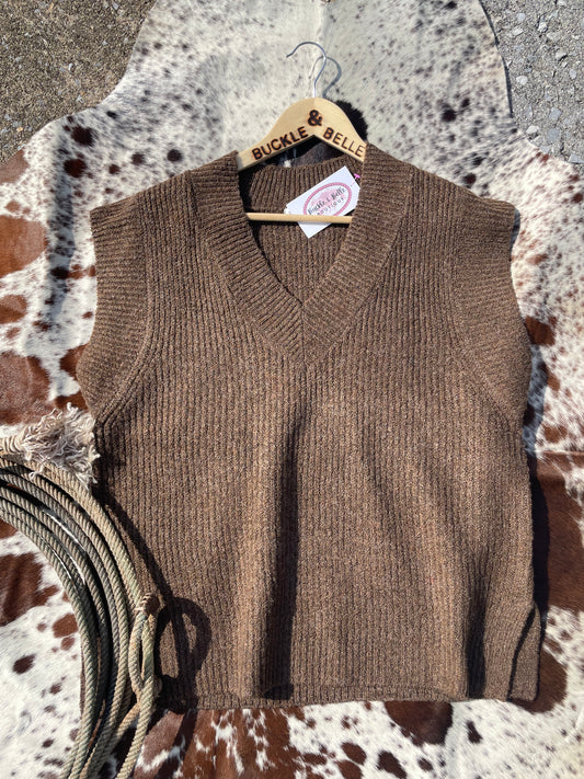 Rancher Layering Sweater Vest // Chocolate