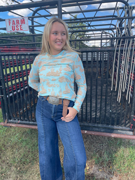 Cowgirl Canyon Mesh Top