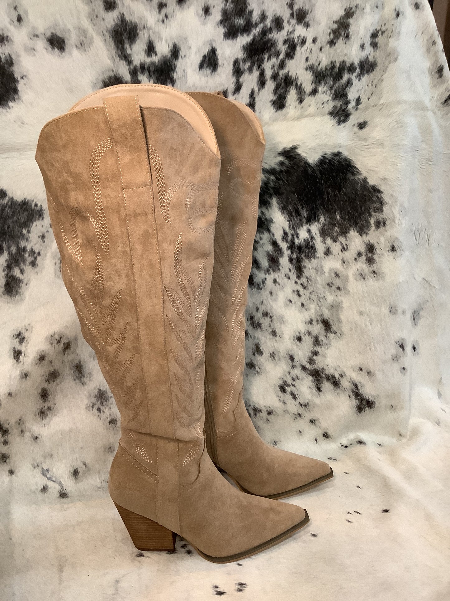 Bronco Knee-High Cowboy Boots