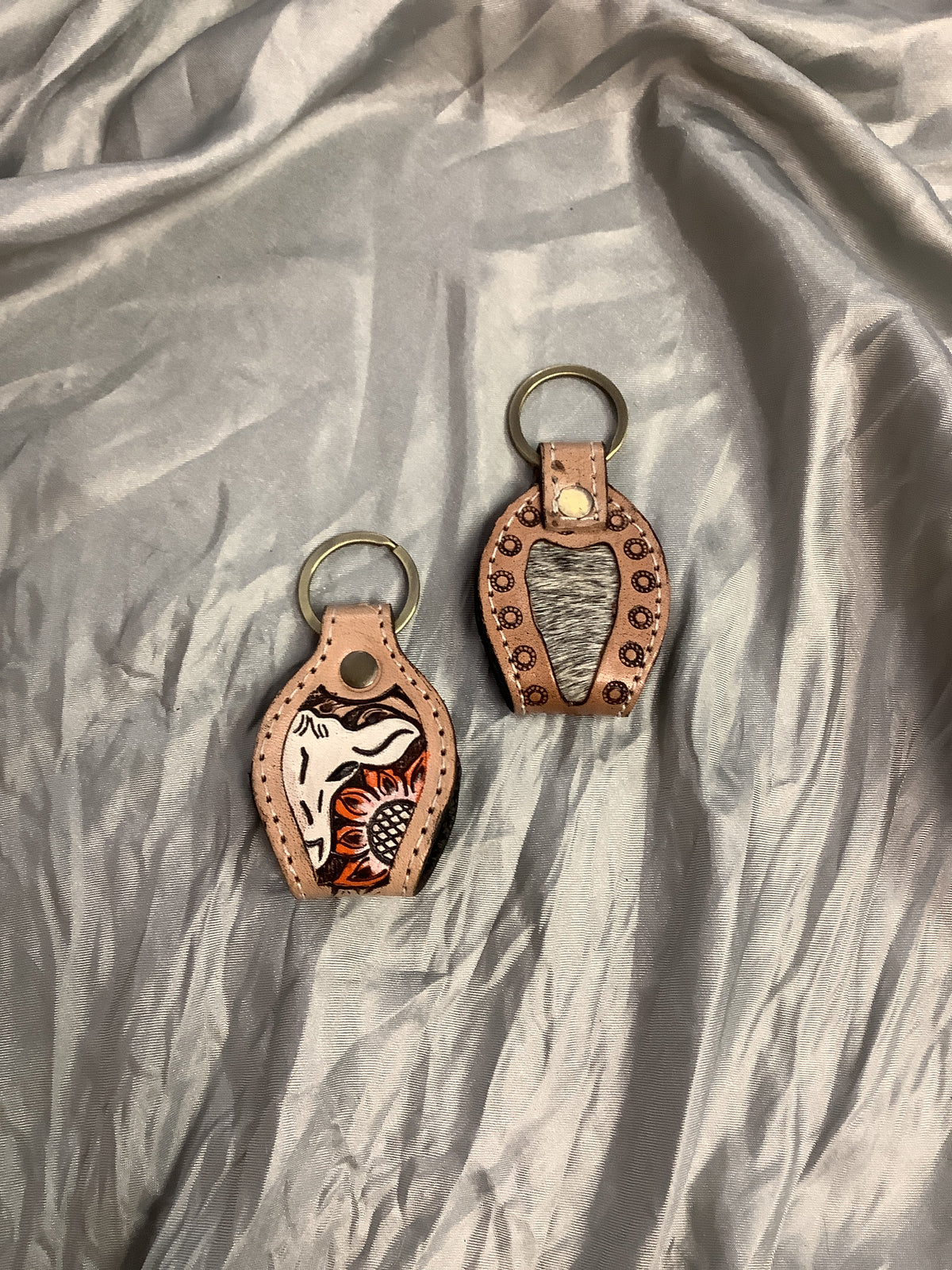 Prairie Darling Cowhide Loop Keychain