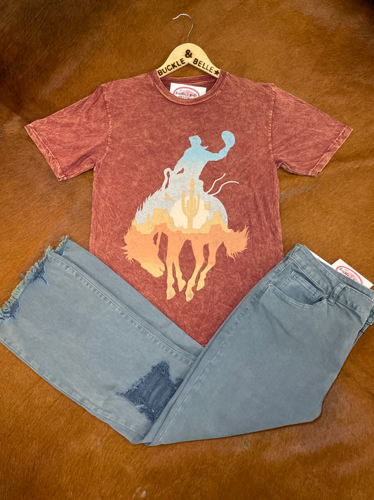 Sunset Bronc Graphic Tee