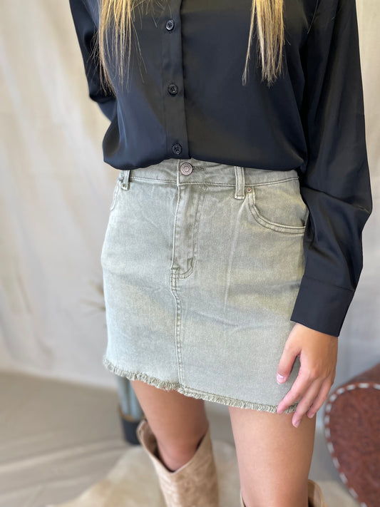 Zenana Denim Mini Skirt ~ More Colors