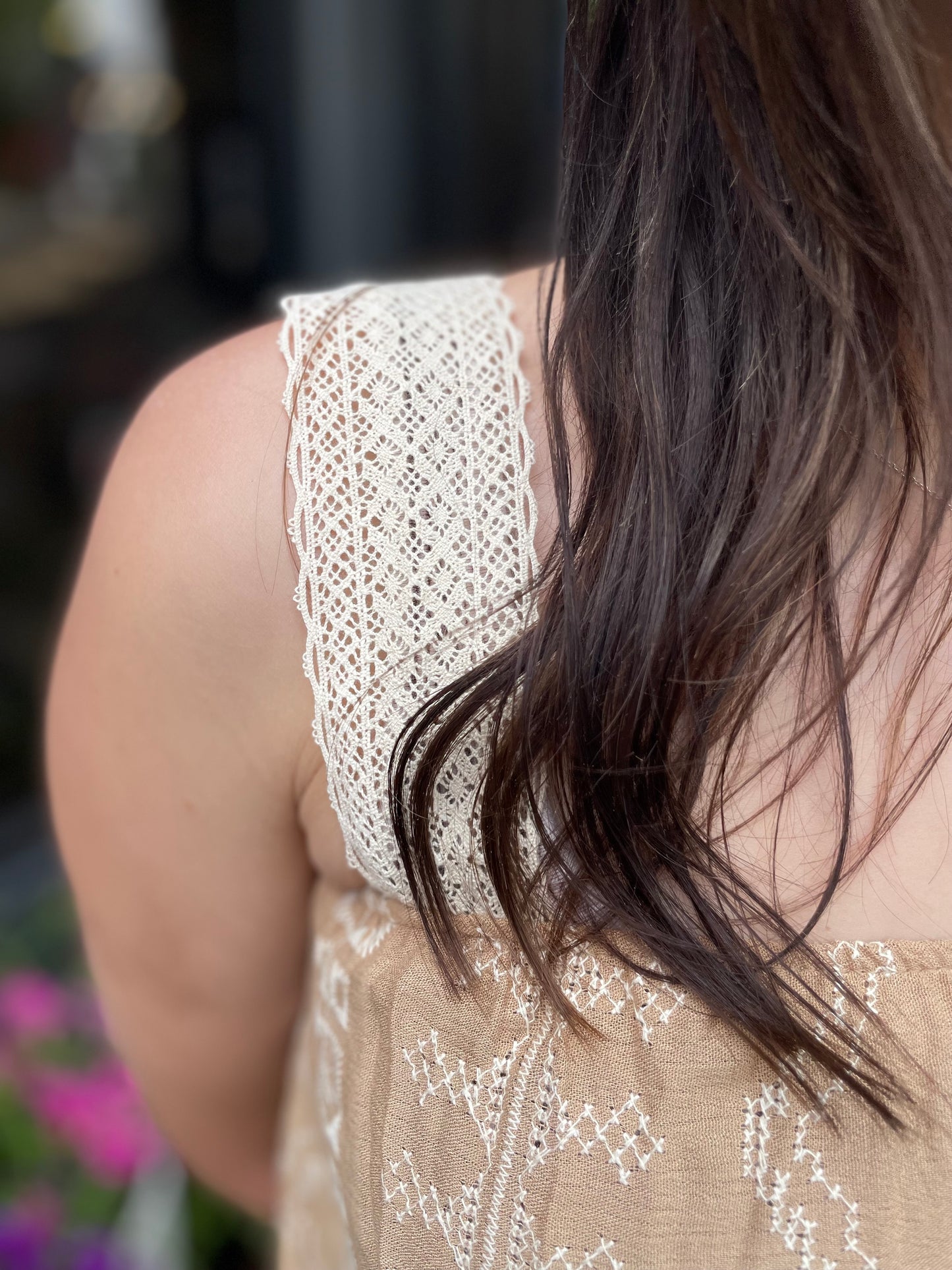 Boho Lace Strap Tank Top