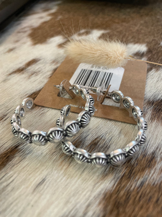 Concho Hoop Earrings