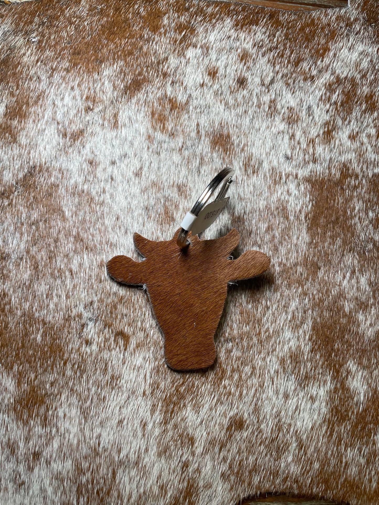 Steer Head Cowhide Keychain