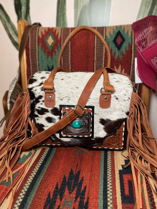 Cowhide Fringe Concho Speedy No. 2