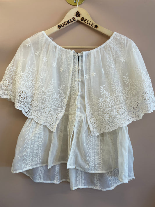 Leigh Lace Peasant Top
