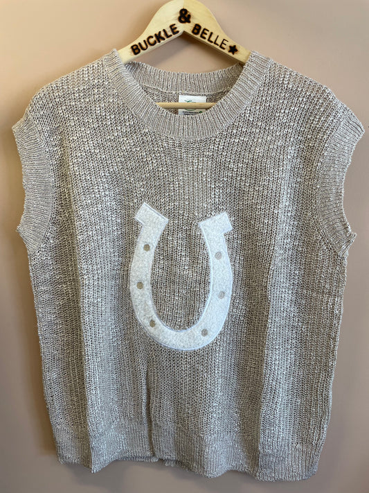 Lucky Sleeveless Sweater // Tan