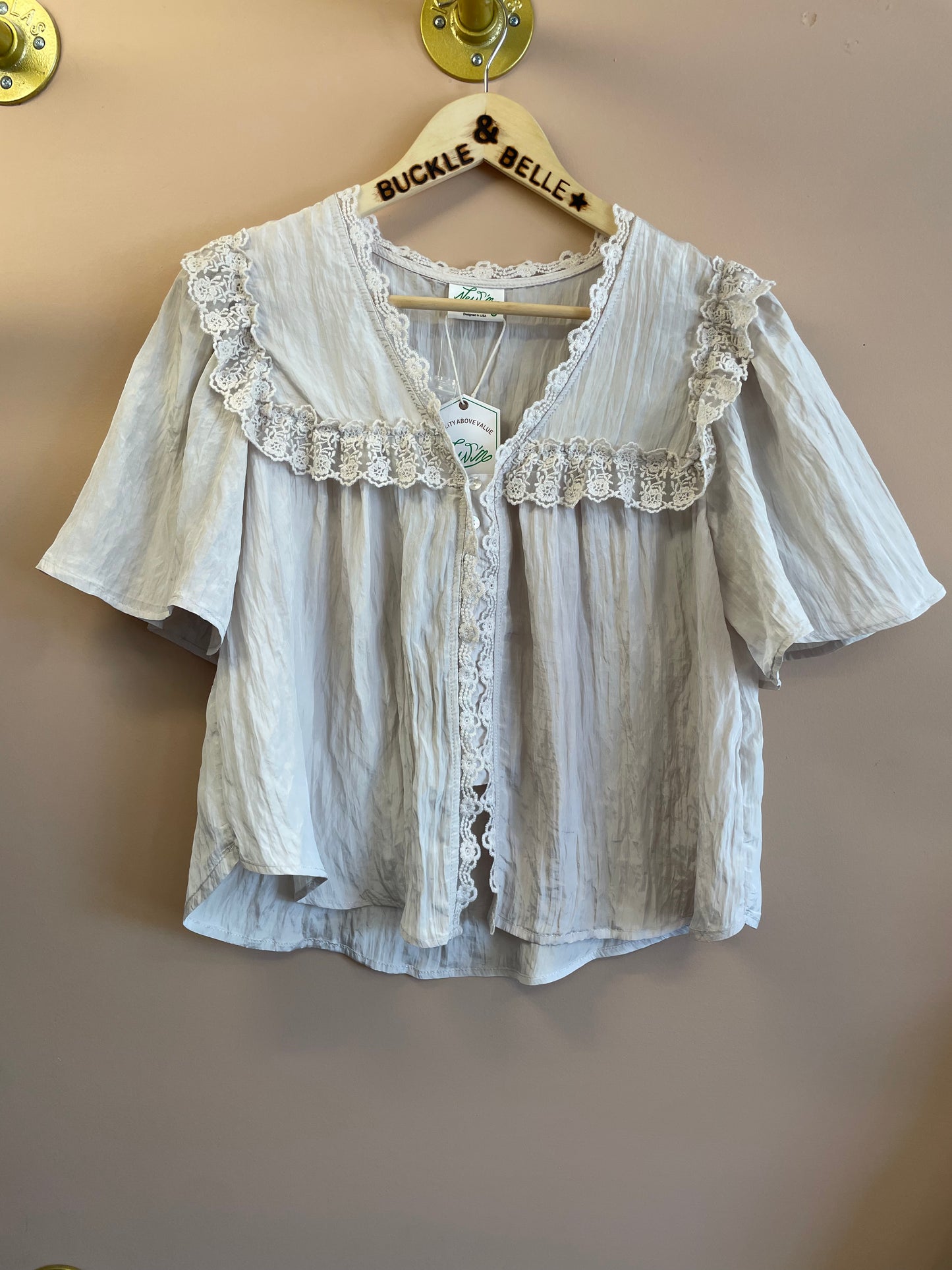 Massie Peasant Top // Ivory