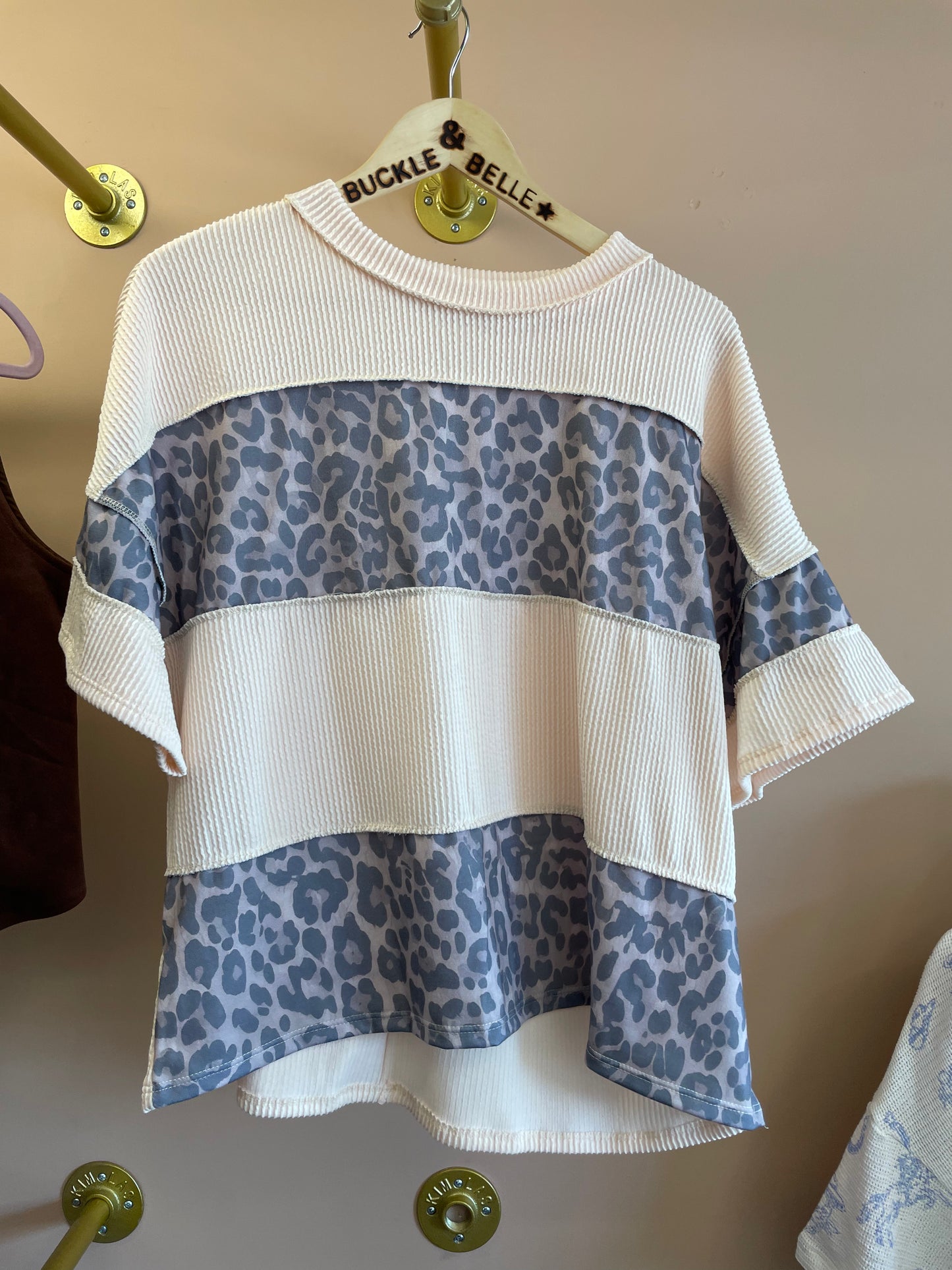 Boxy Cheetah Print Top