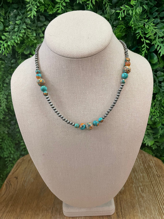 Tapered Multi-Stone Necklace