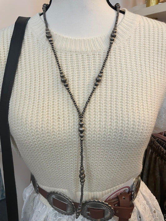 Navajo Pearl Lariat Necklace