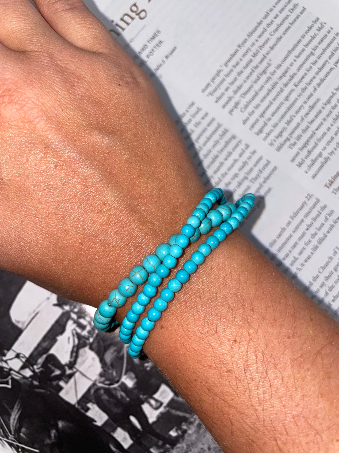 Turquoise Three Strand Bracelet