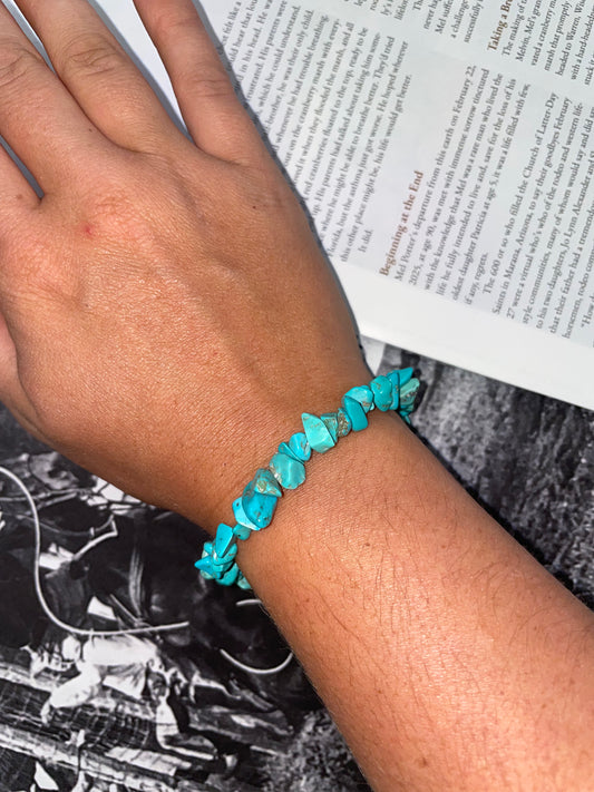 Turquoise Stone Stretch Bracelet