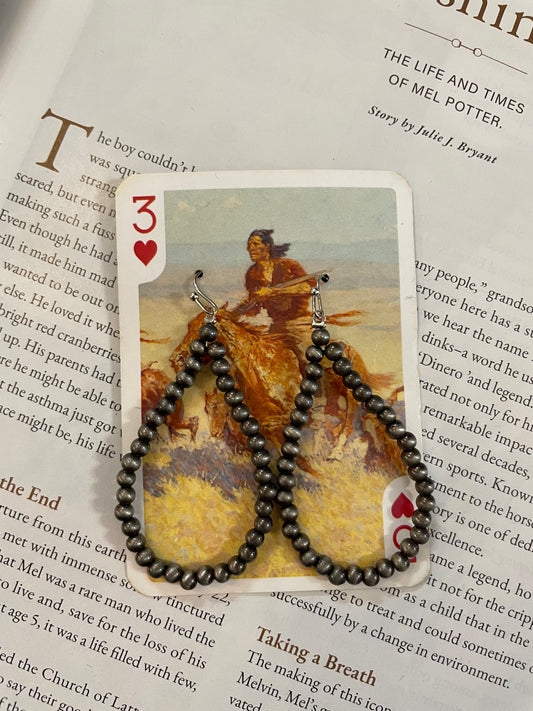 6mm Navajo Pearl Teardrop Earrings