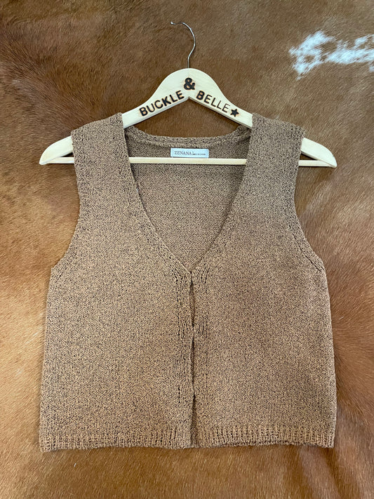Aspen Knit Sweater Vest // Camel