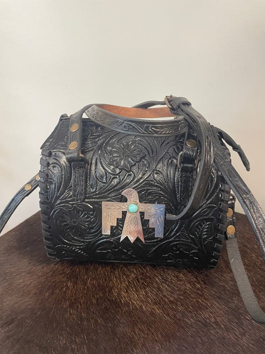 Fully Tooled Mini Speedy Bag // Black + Thunderbird