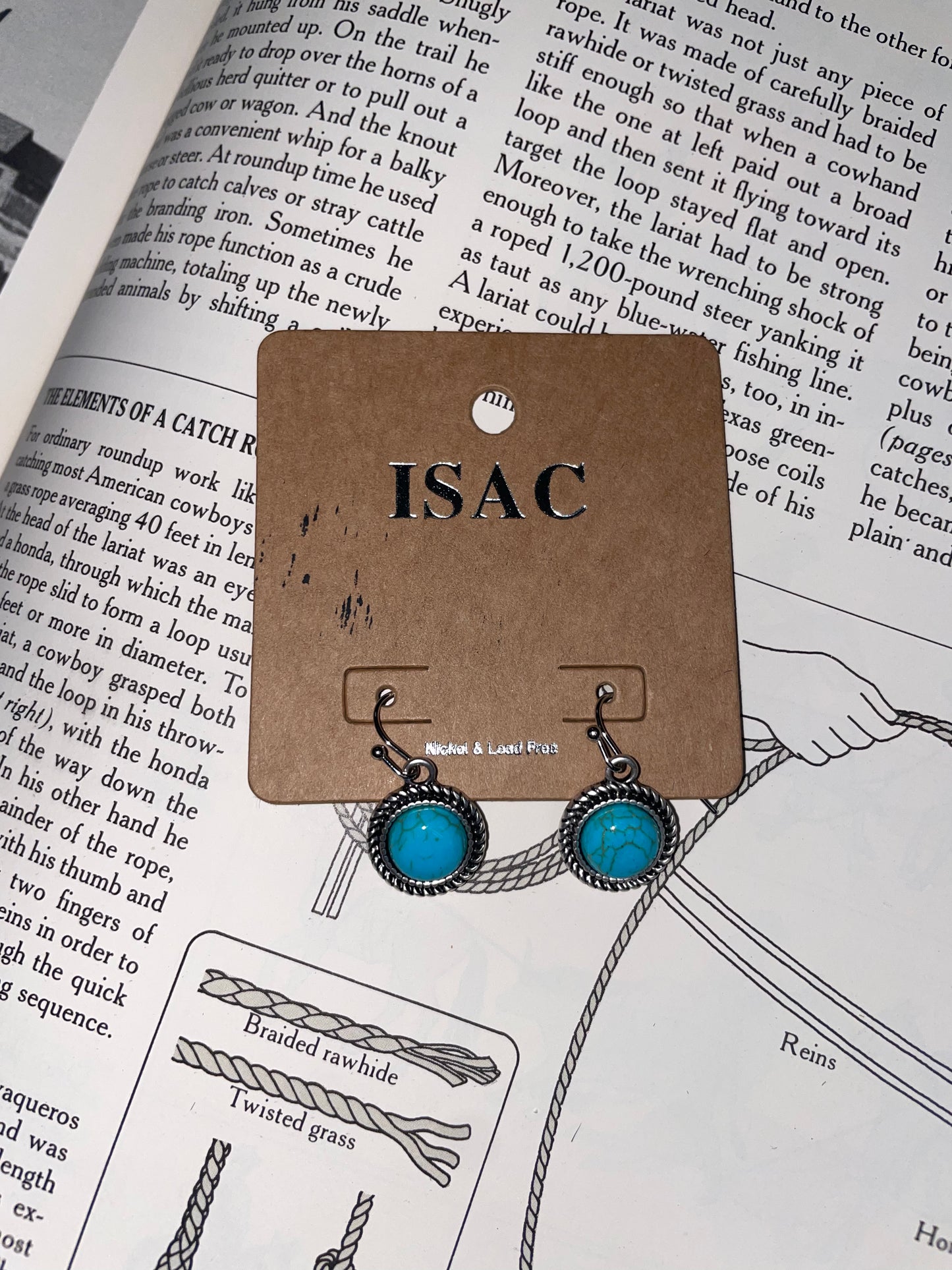 Simple Medallion Turquoise Earrings