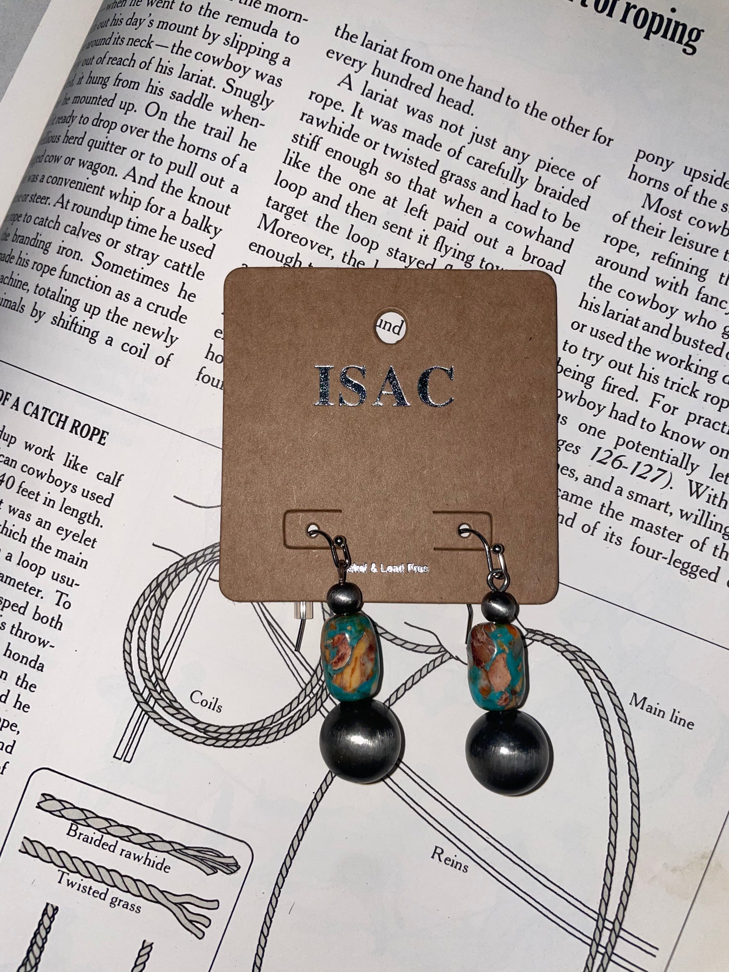 Western Multi Stone Drop Earrings