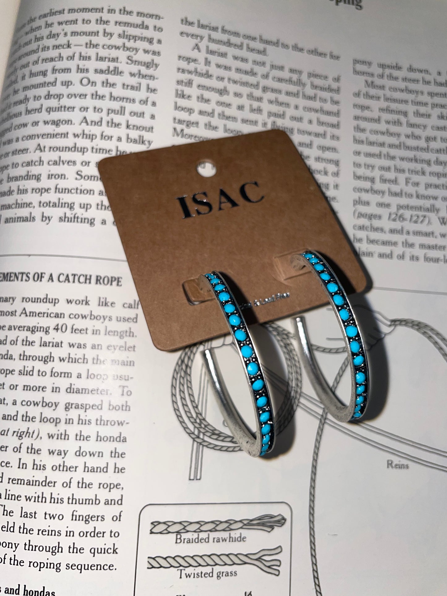 Turquoise Inlay Hoop Earrings
