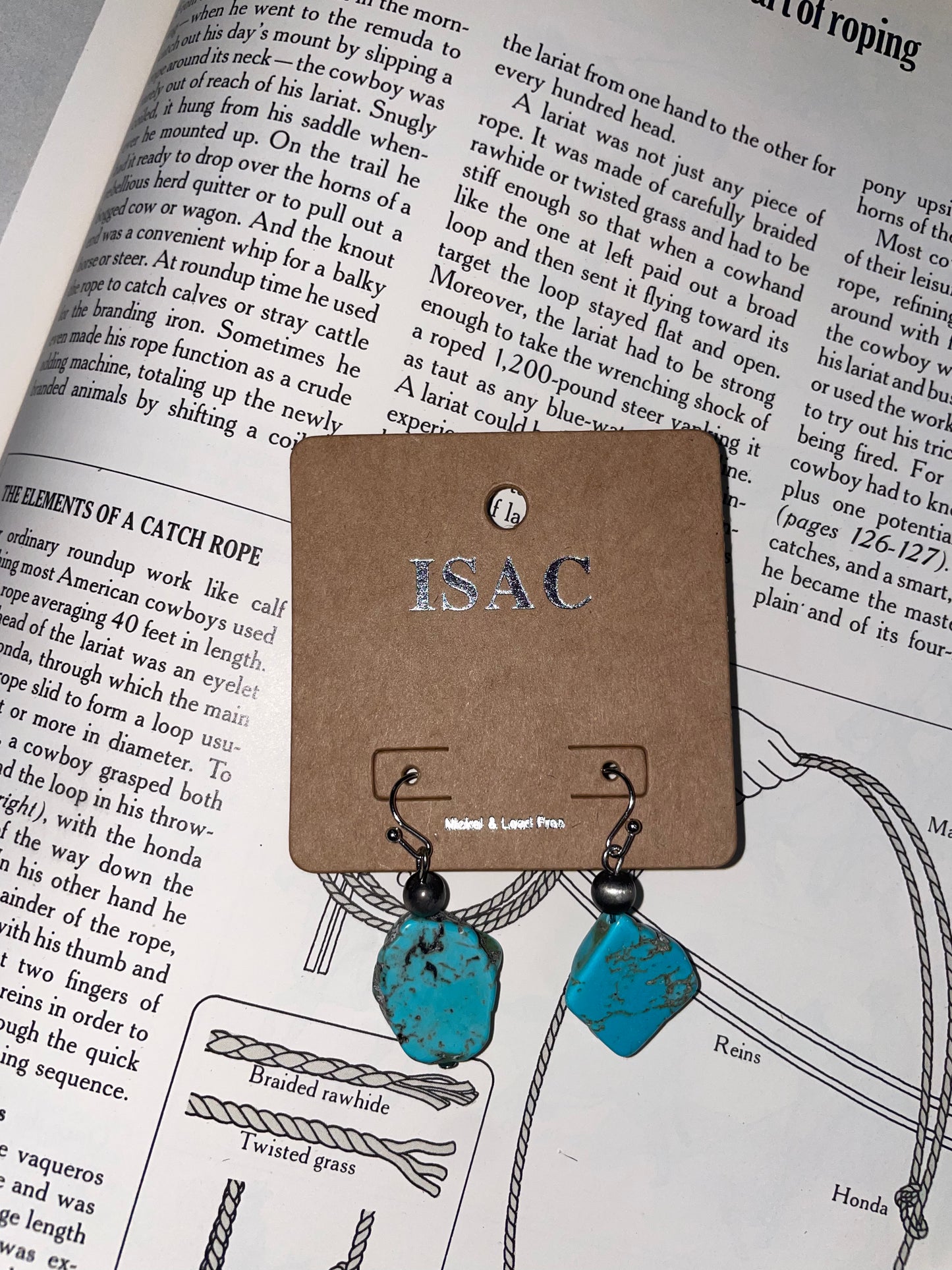 Turquoise Slab Earrings
