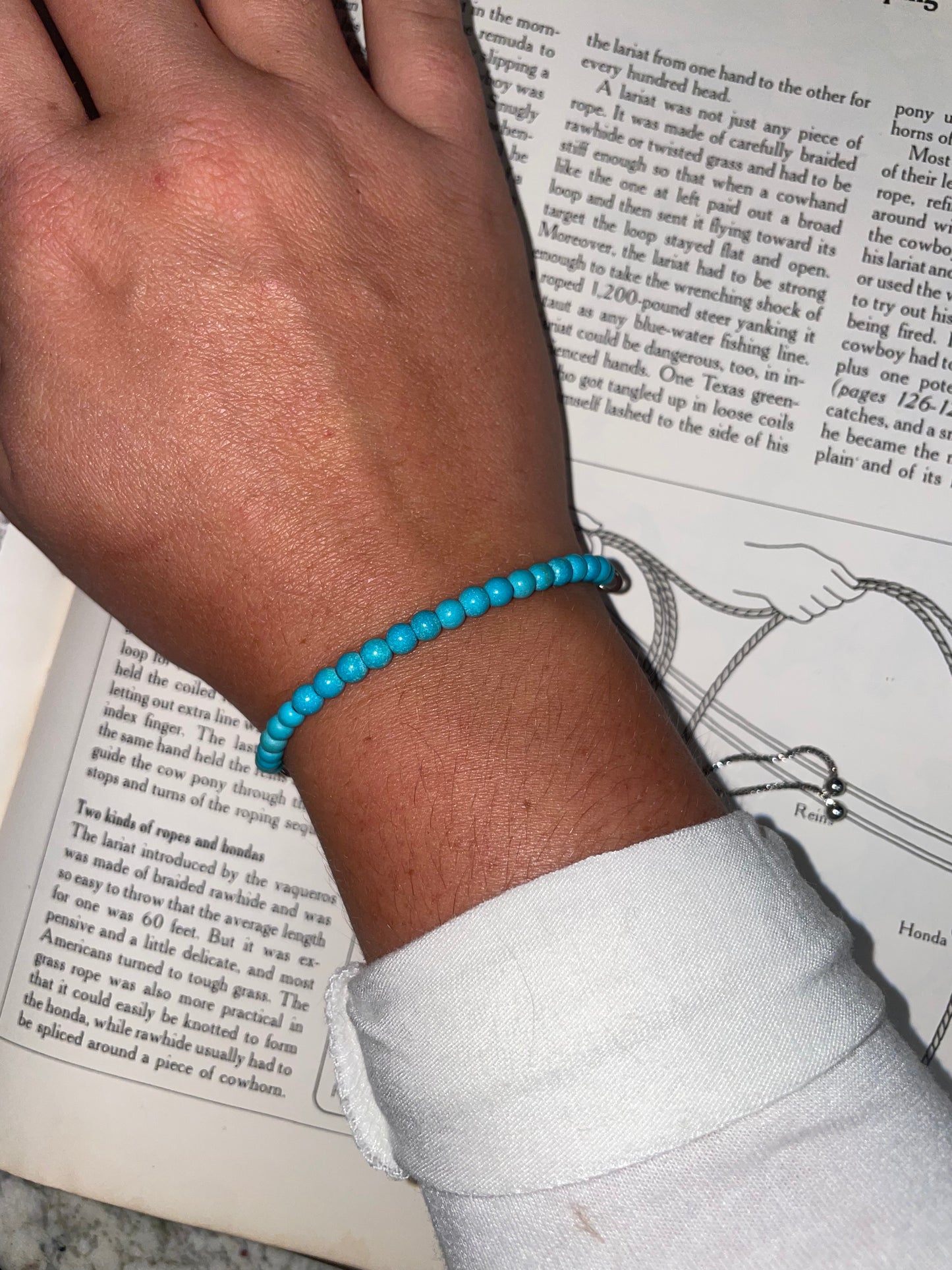 Dainty Adjustable Turquoise Bracelet