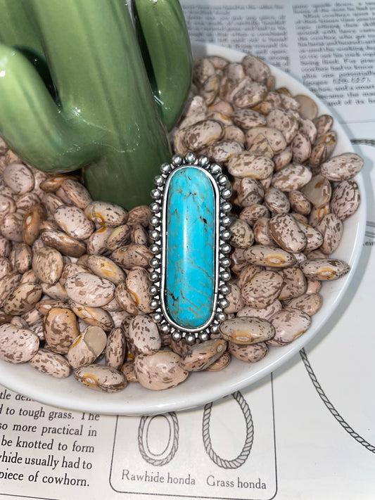 Elongated Turquoise Ring