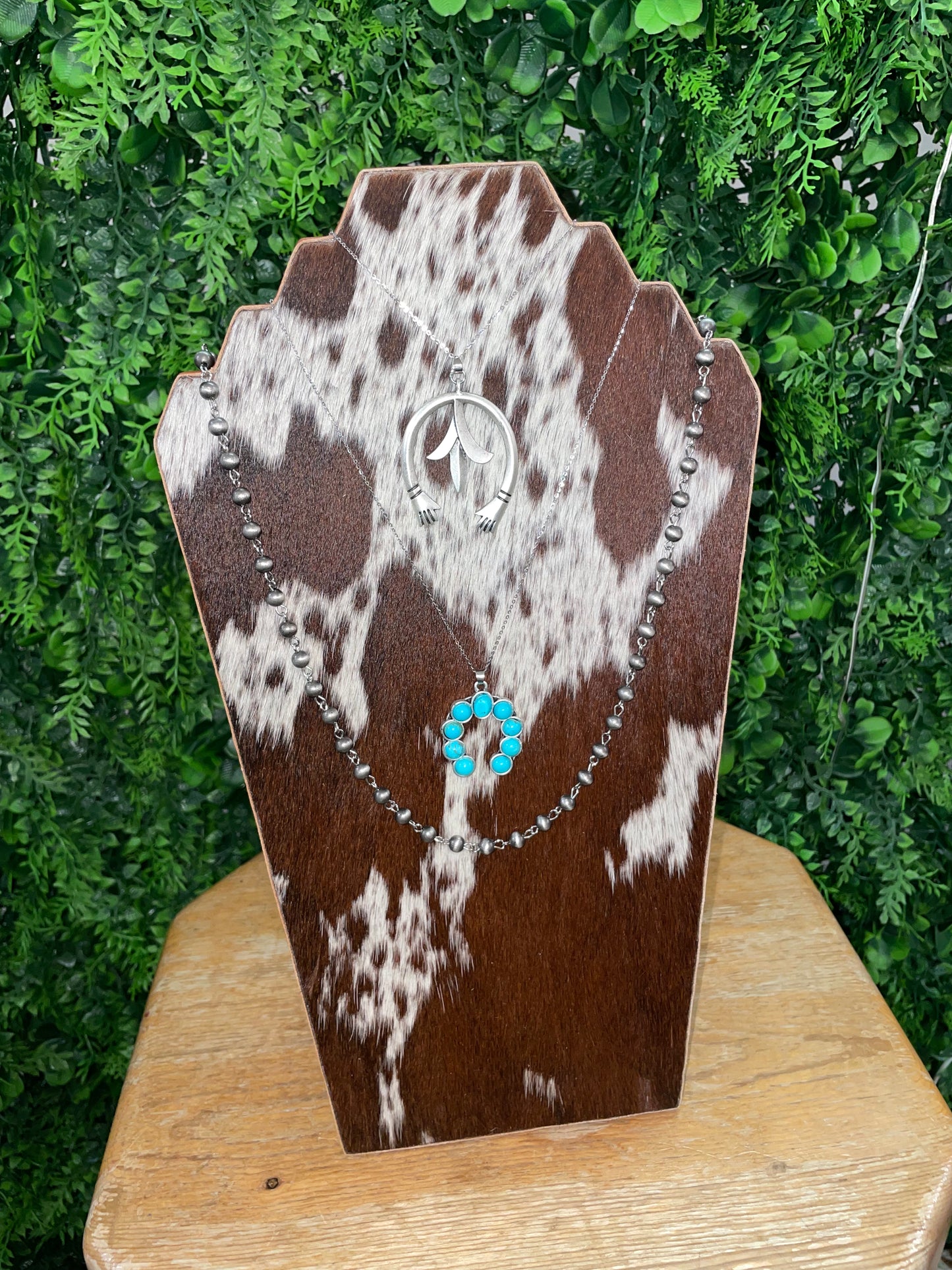 Genuine Cowhide Necklace Display Stand