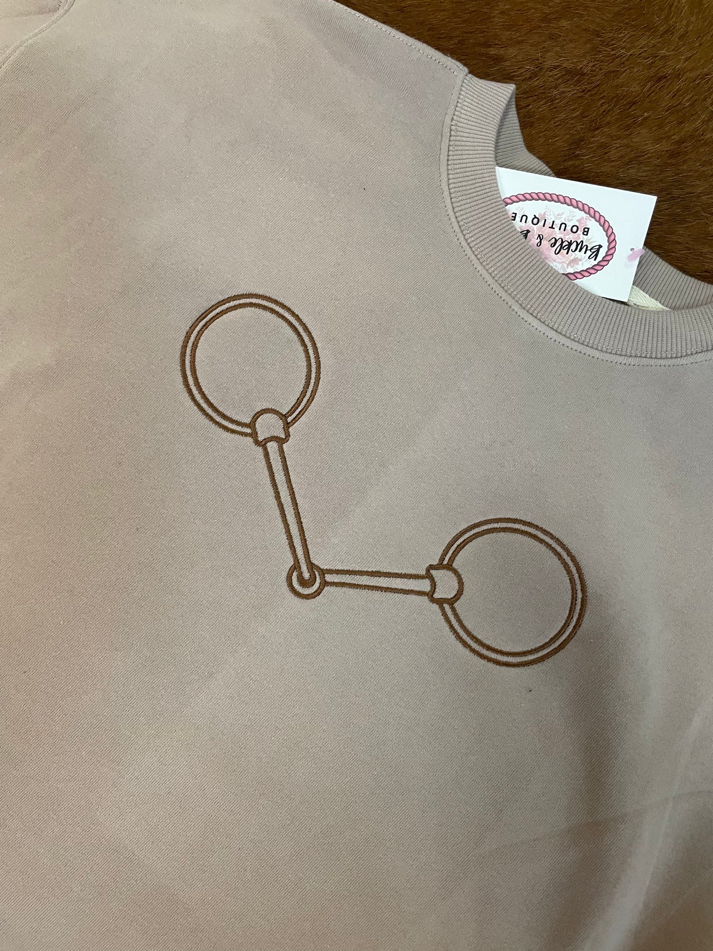 Signature Western Crewneck Sweatshirt // Snaffle Bit