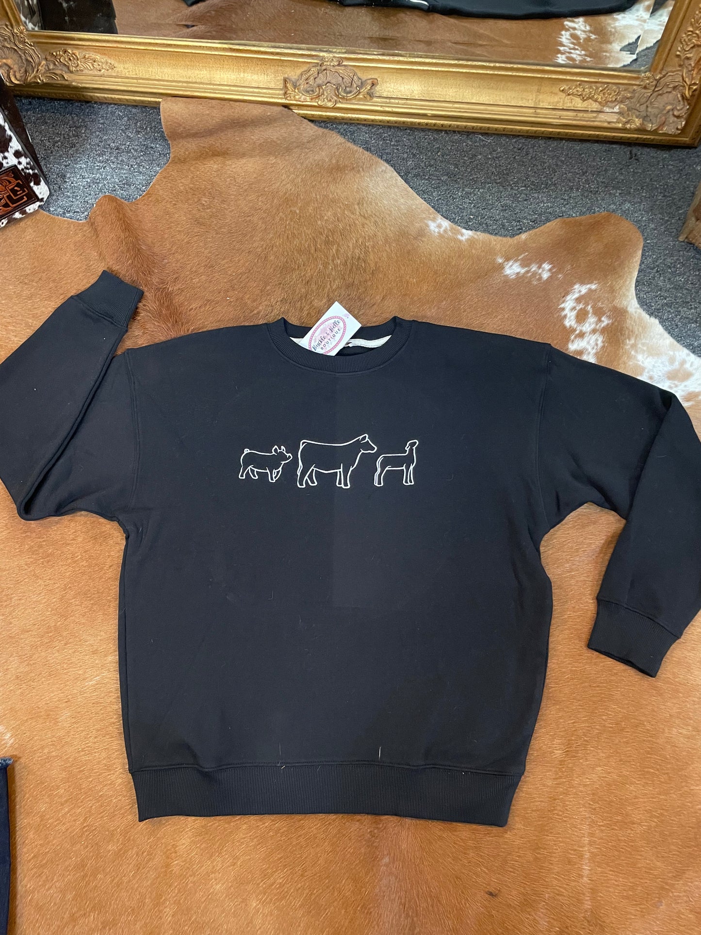 Signature Western Crewneck Sweatshirt // Livestock